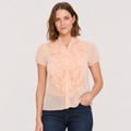 Bluză Saint Tropez peach cu volane