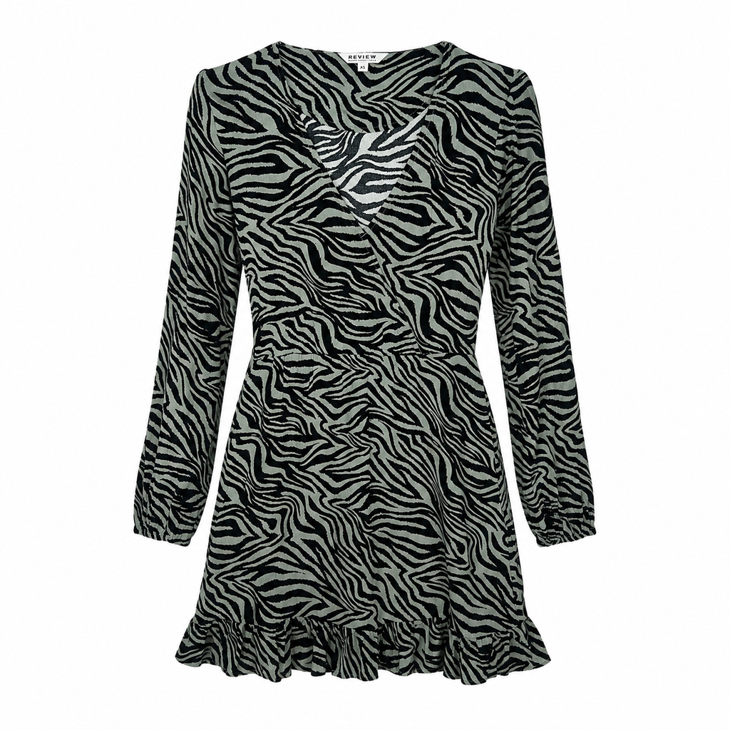 Rochie Review petrecută cu imprimeu zebra