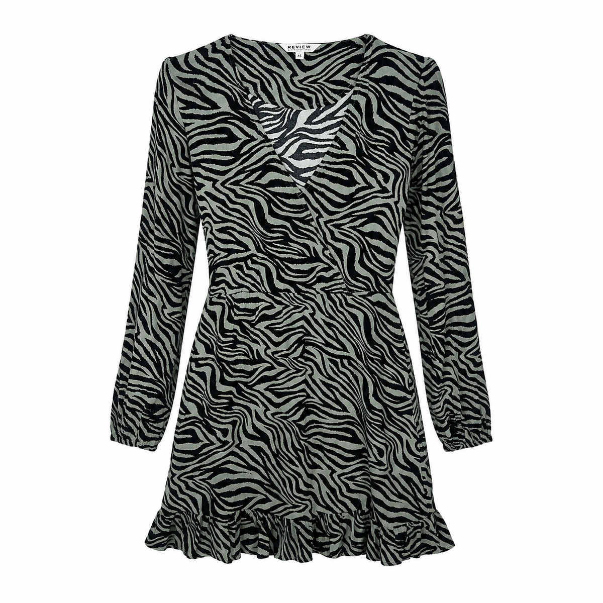 Rochie Review petrecută cu imprimeu zebra