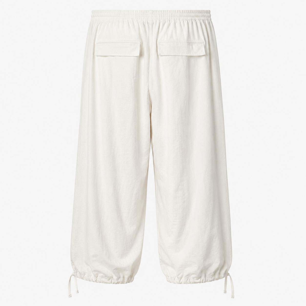 Pantaloni Yourturn parachute albi