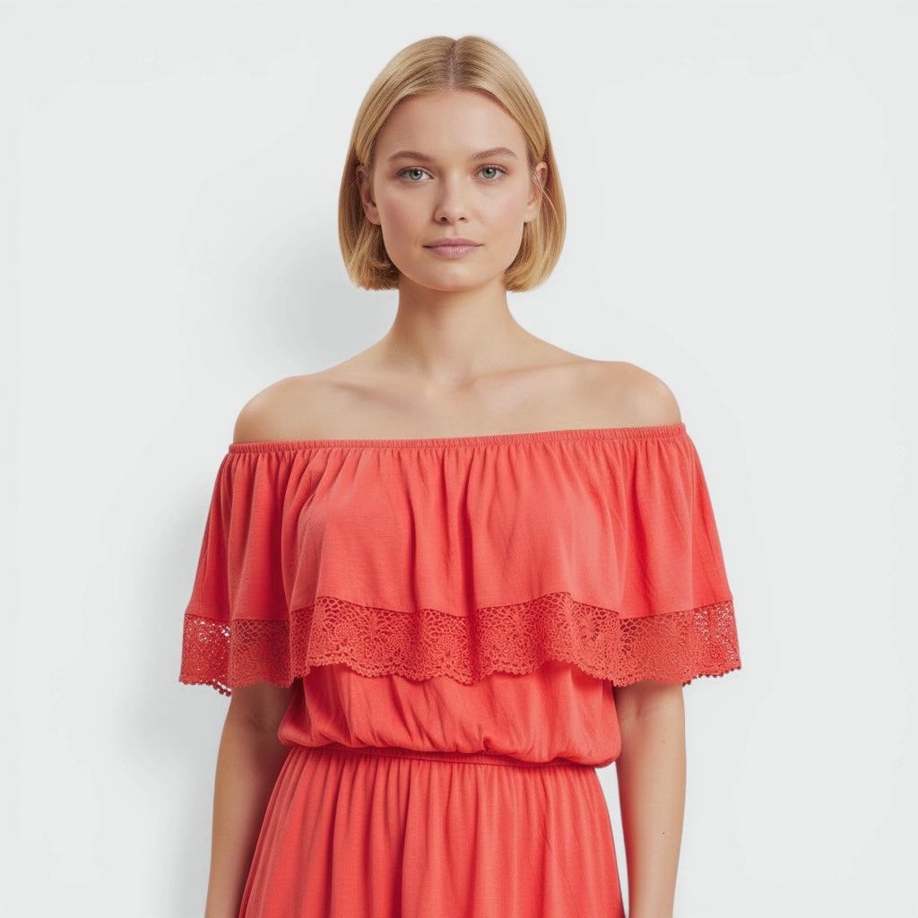 Rochie s.Oliver Off shoulder Coral
