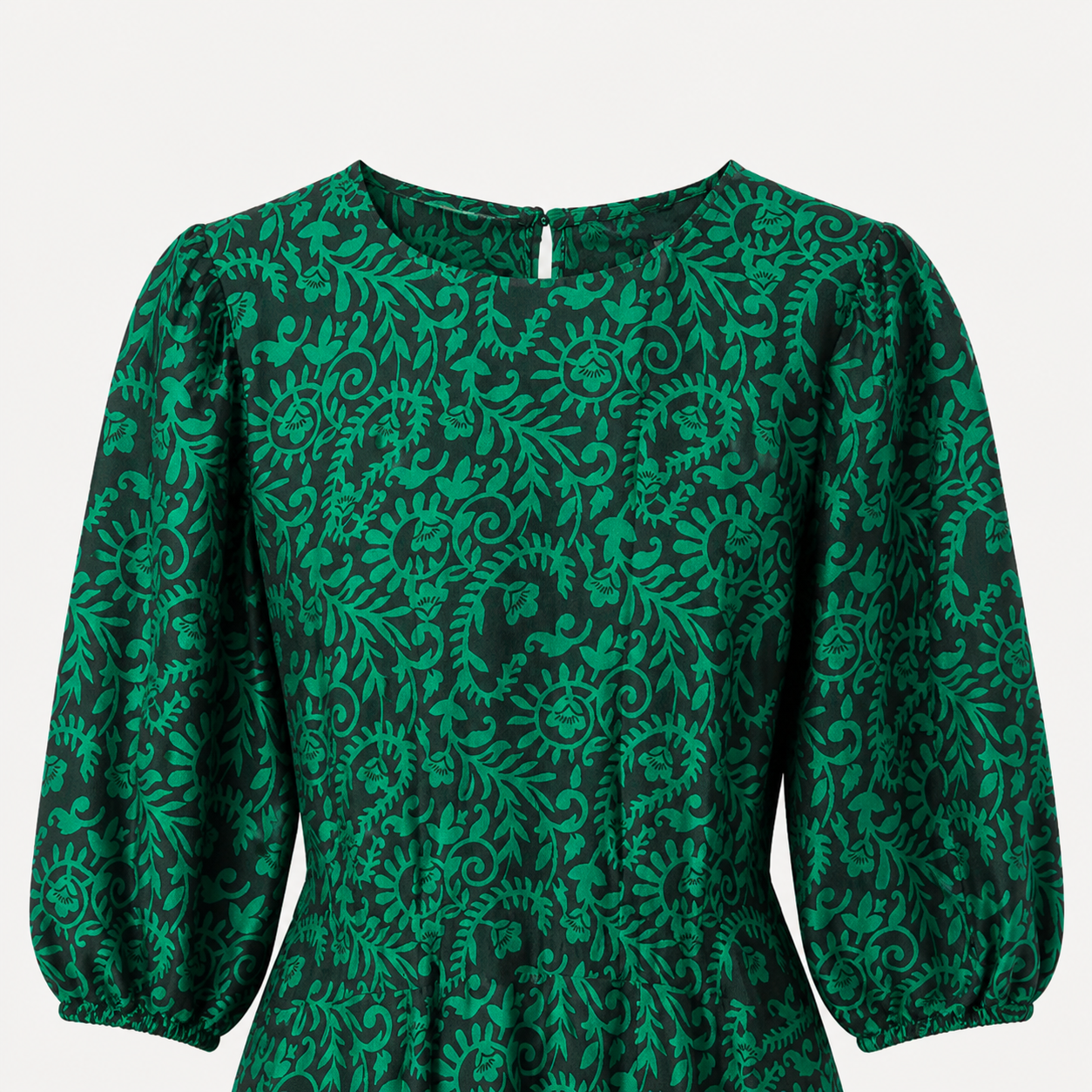 Rochie Friends Like These verde cu imprimeu floral