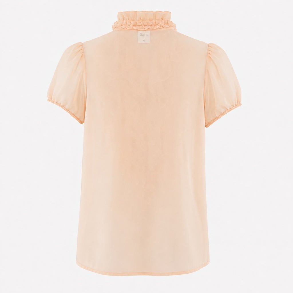 Bluză Saint Tropez peach cu volane