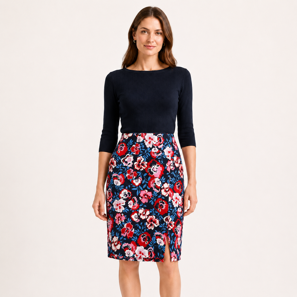 Fustă Gerry Weber florală cu șliț frontal