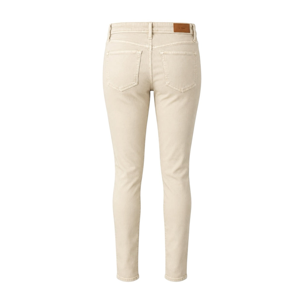Blugi s.Oliver Betsy crem Slim Fit Mid Rise