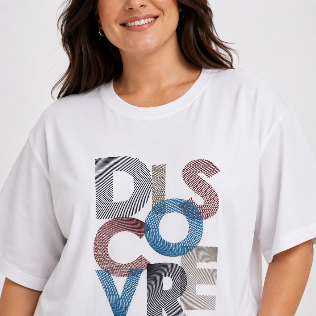 Tricou s.Oliver alb cu imprimeu grafic Discover