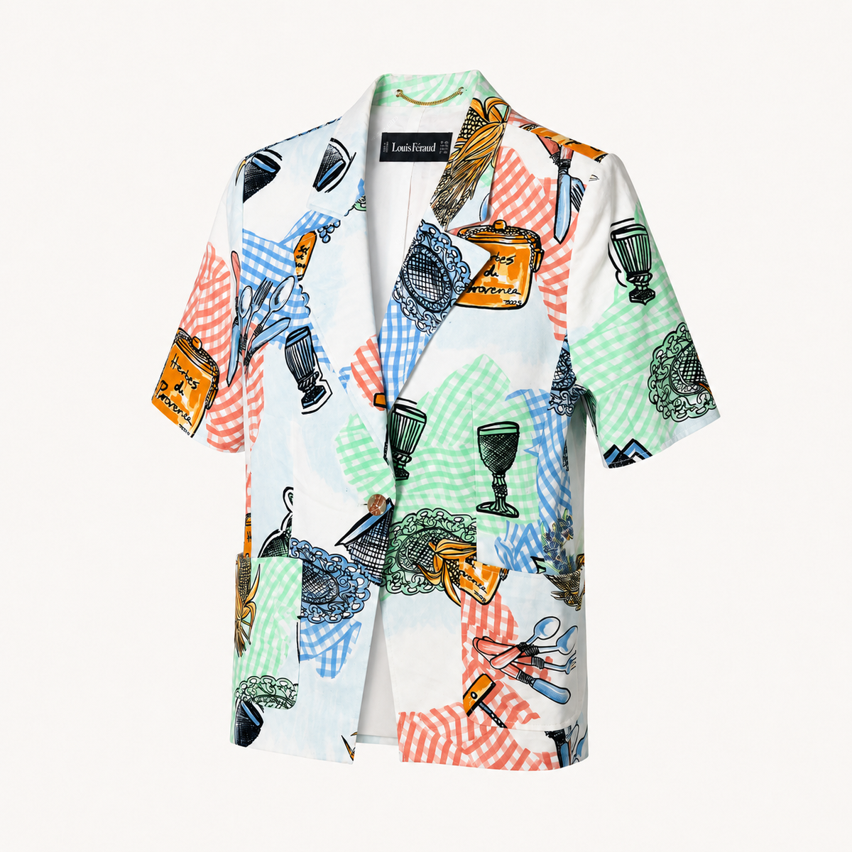 Sacou Louis Féraud vintage de lux cu imprimeu multicolor