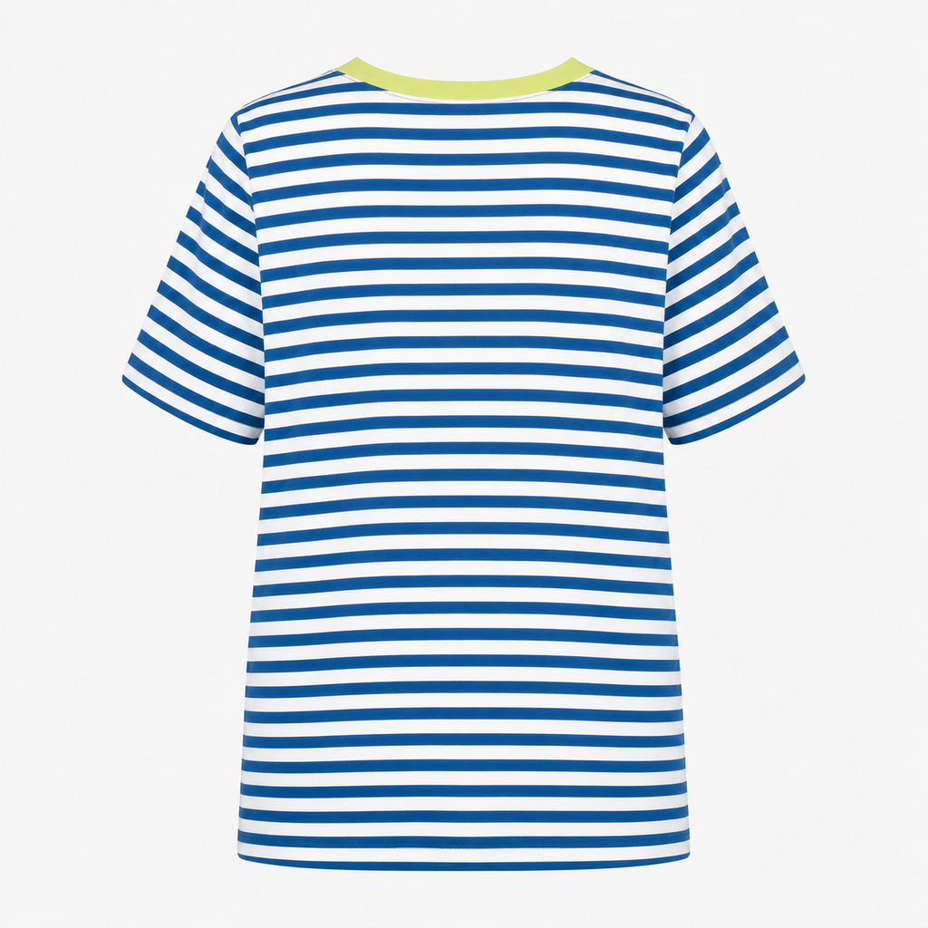 Tricou Triangle by s.Oliver albastru cu dungi
