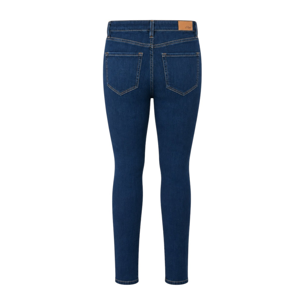 Blugi s.Oliver Izabell Bi-Stretch albastru închis High Rise Skinny