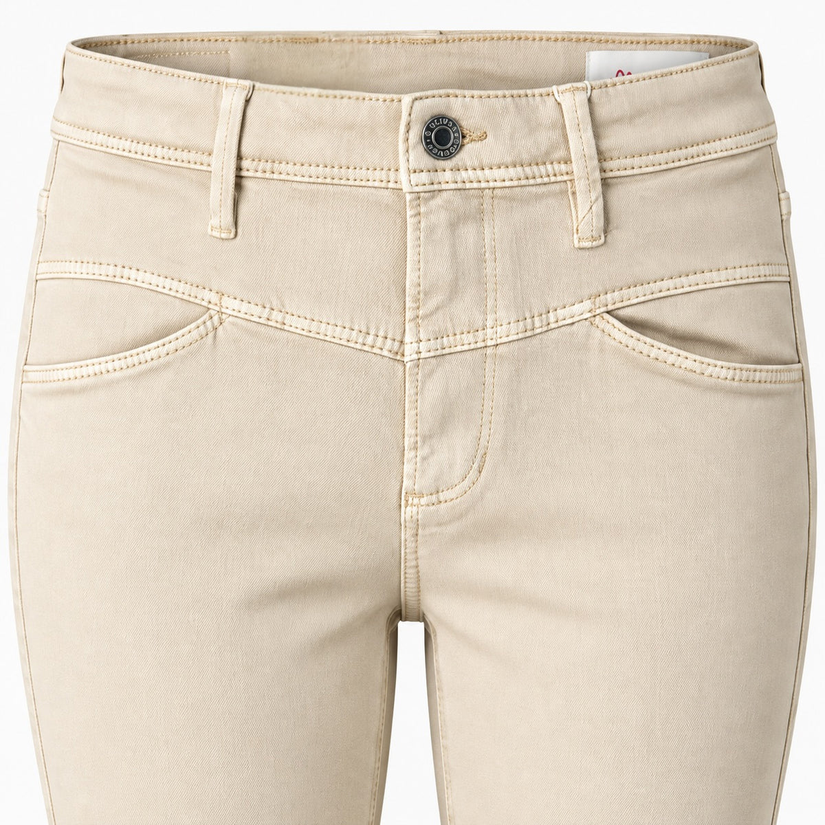 Blugi s.Oliver Betsy crem Slim Fit Mid Rise