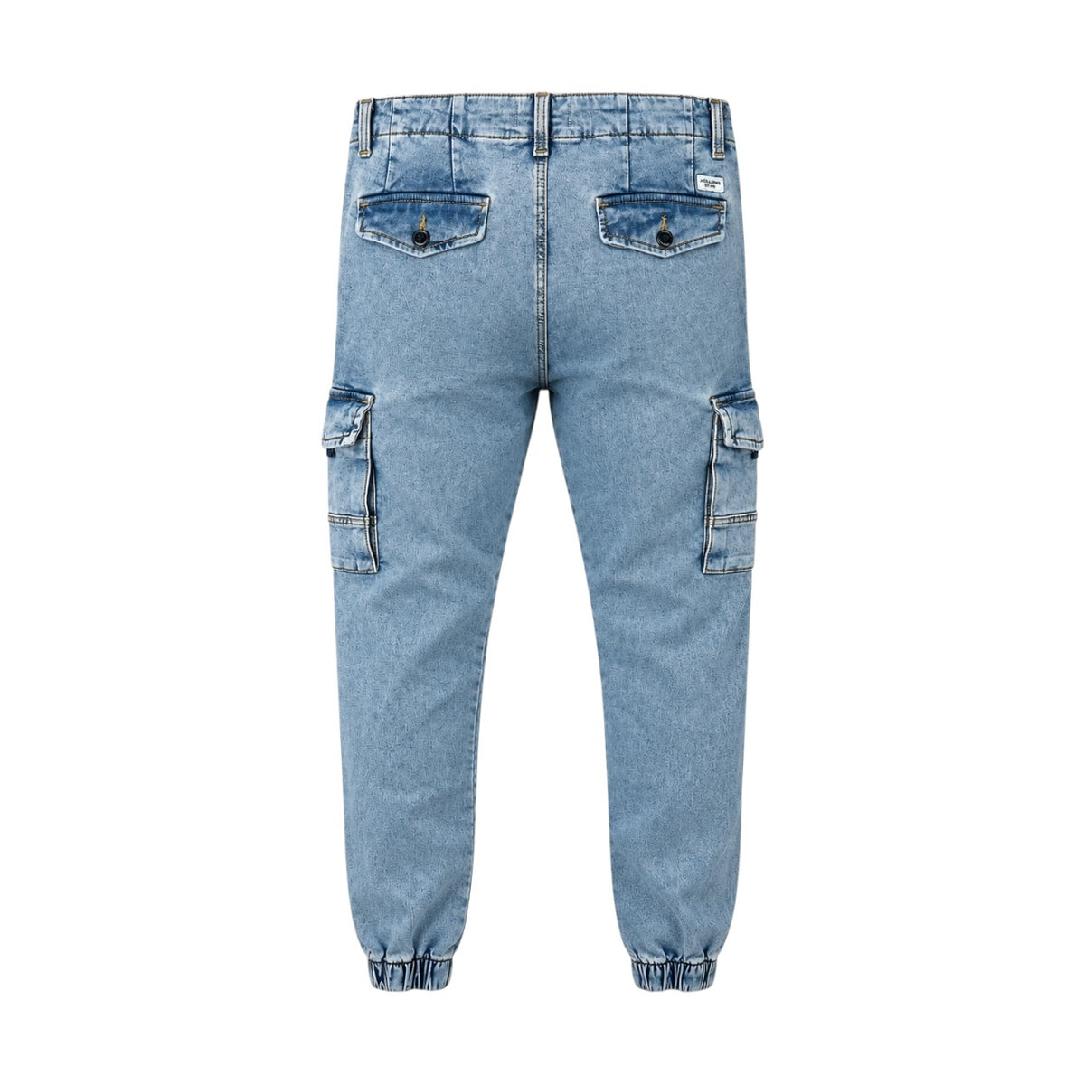 Blugi Jack & Jones tapered cargo albastru deschis, vedere din spate produs
