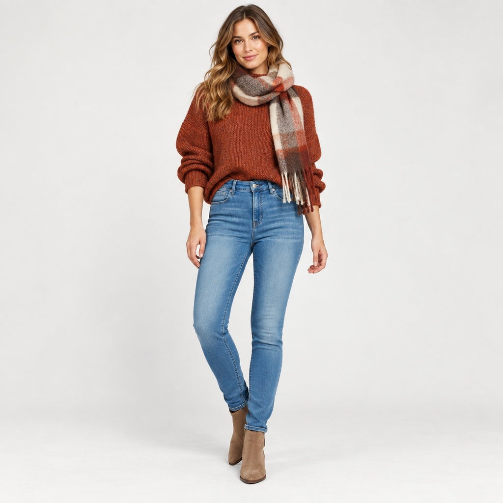 Blugi s.Oliver Izabell albastru deschis skinny, vedere completă pe model