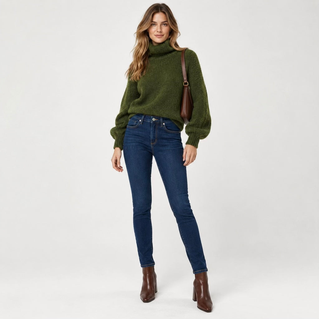 Blugi s.Oliver Izabell Bi-Stretch albastru închis, vedere completă pe model