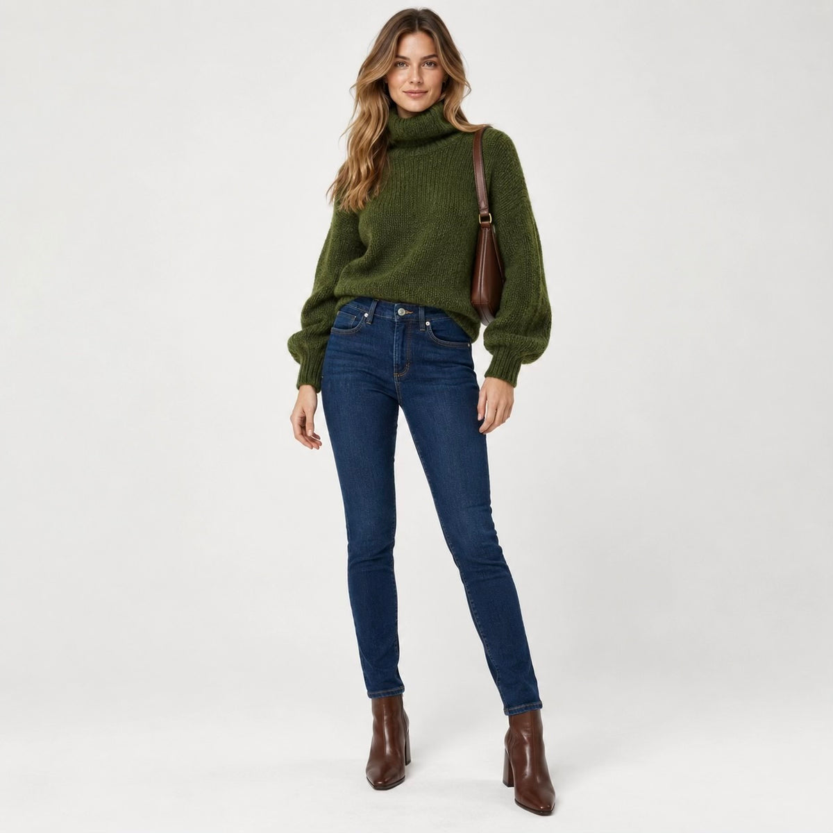 Blugi s.Oliver Izabell Bi-Stretch albastru închis, vedere completă pe model