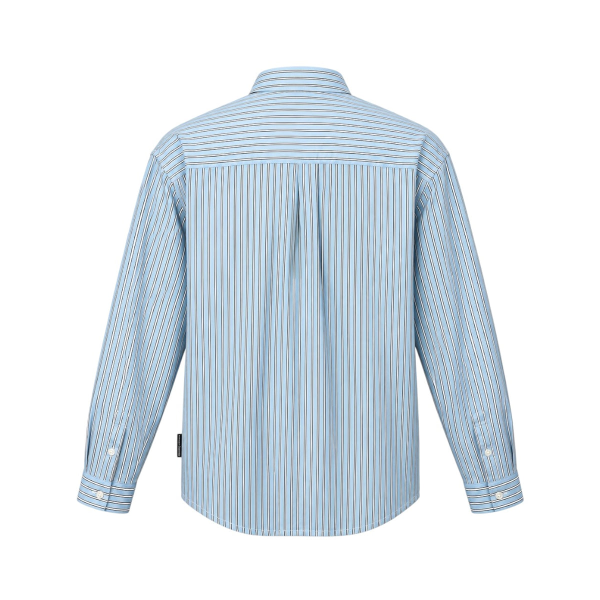 Cămașă Tom Tailor Denim albastru deschis cu dungi, vedere din spate produs