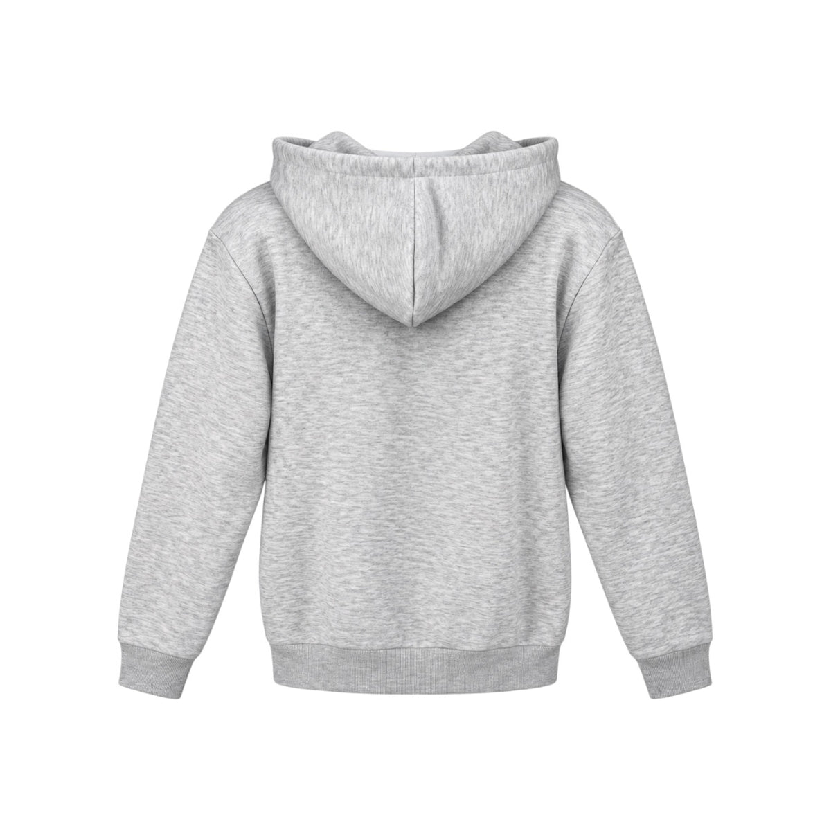 Hanorac Jack & Jones gri melanj cu logo albastru, vedere din spate produs
