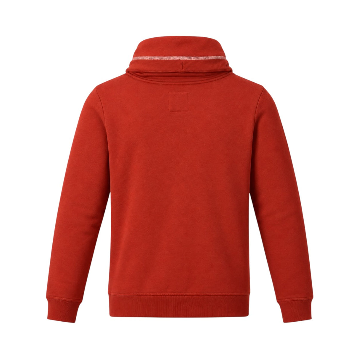 Hanorac Tom Tailor ruginiu cu guler snood, vedere din spate produs