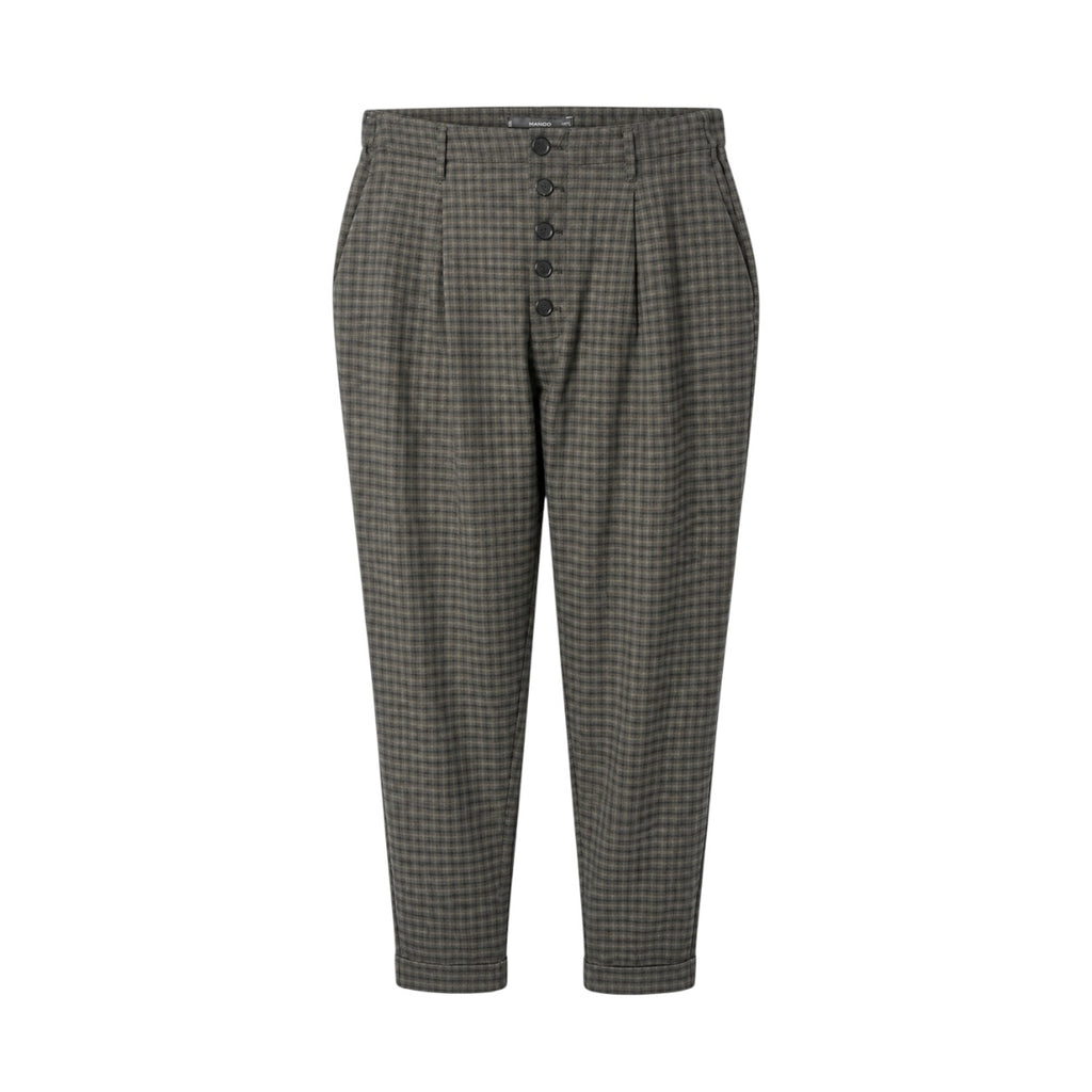 Pantaloni Mango în carouri, produs față