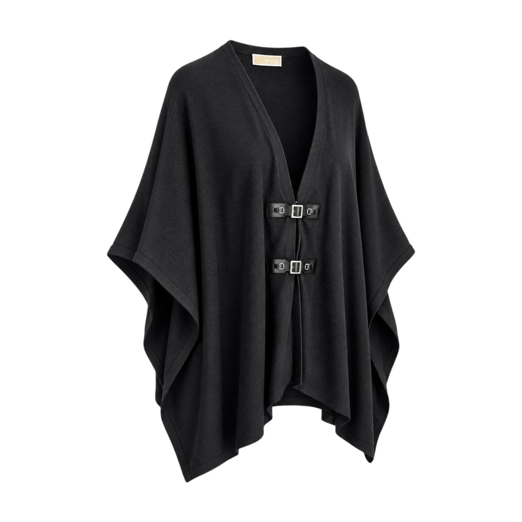 Poncho MICHAEL Michael Kors negru, vedere din unghi