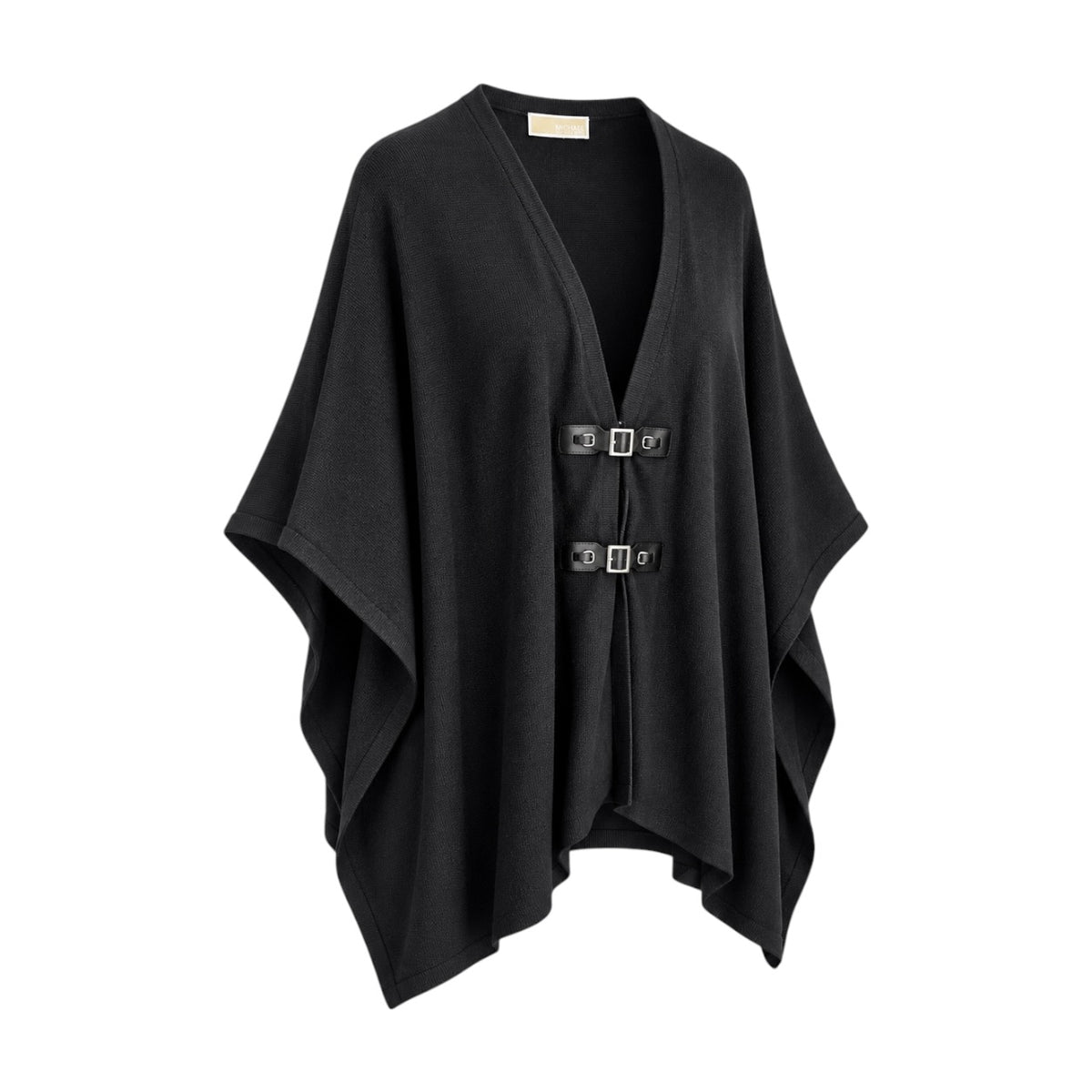 Poncho MICHAEL Michael Kors negru, vedere din unghi