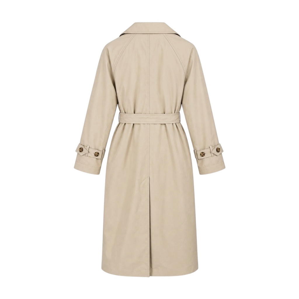 Trenci H&M bej oversized cu cordon, vedere din spate produs