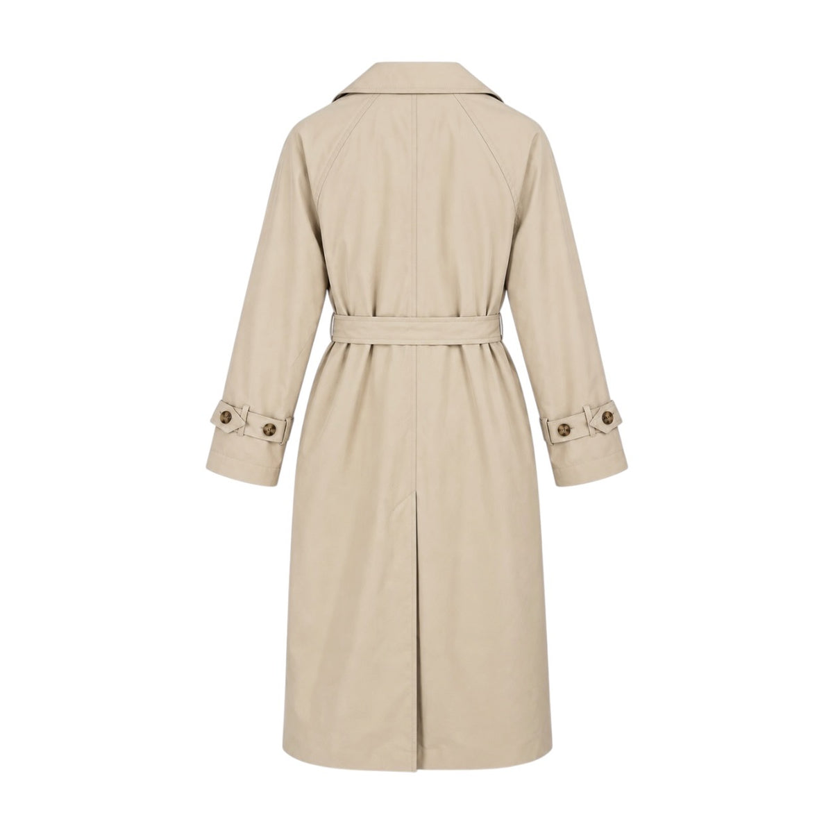 Trenci H&M bej oversized cu cordon, vedere din spate produs